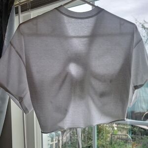 Day Break Women's White Crop Top with Back Tie, Size: L